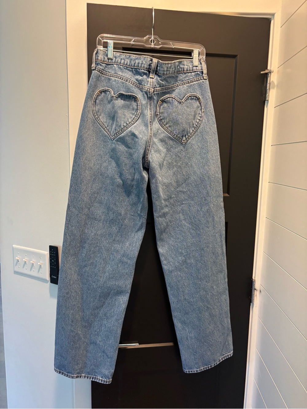Universal Thread 90's Mid Rise Heart Pocket Baggy Wide Leg Denim Jeans 8 regular - Picture 7 of 13